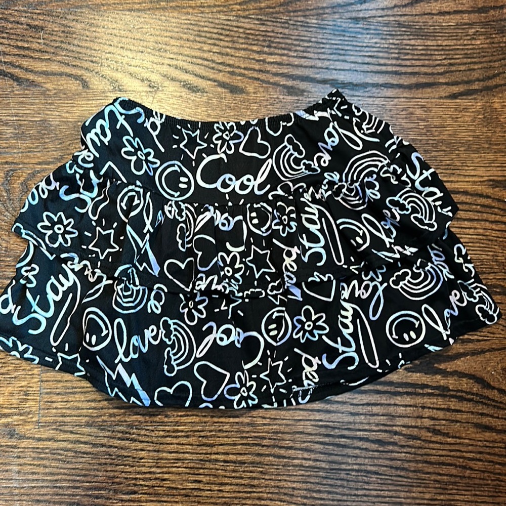 Dori Creations Skirt, Rainbow, Black and White, Size 12/14 (89)